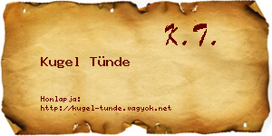 Kugel Tünde névjegykártya