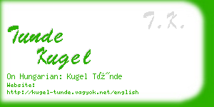 tunde kugel business card